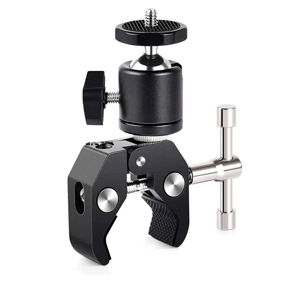 Fluid Head Tripod - ERIKOLE Super Clamp with 360° Mini