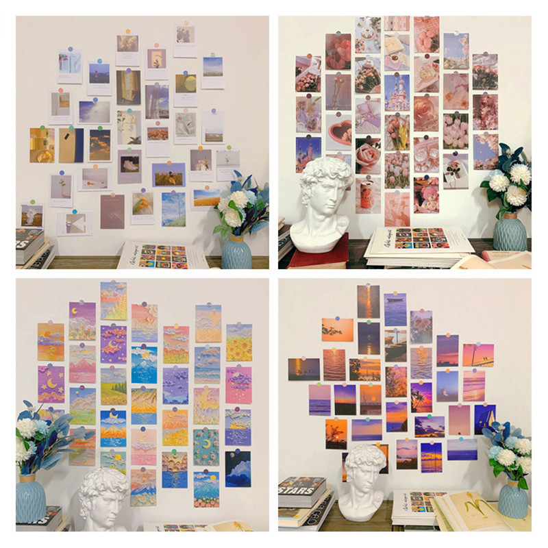 Photography Background - 30Pcs Romantic Art Posters Stickers Photography