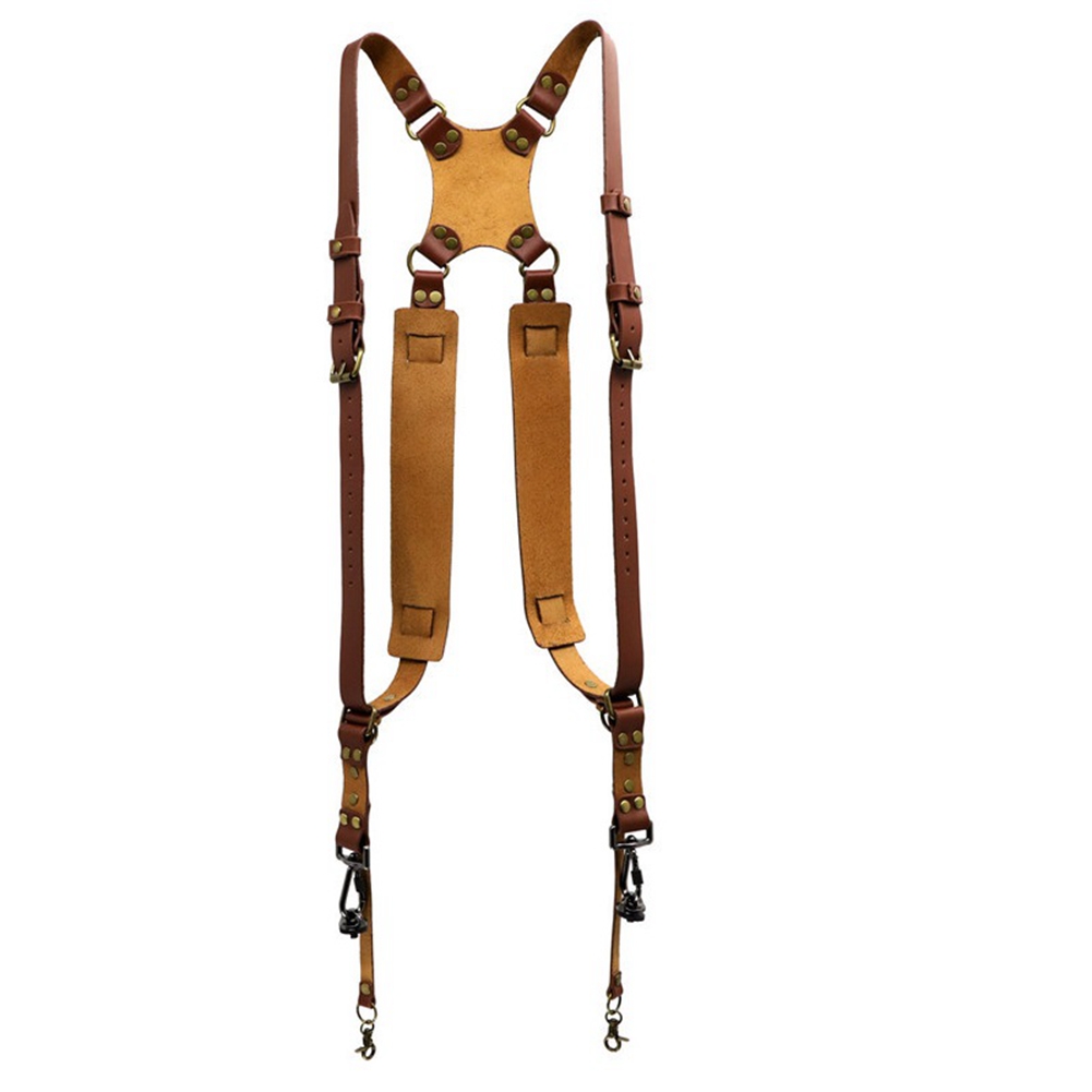 Photography Gear - B02B-Camera Strap Leather Double Shoulder Leather