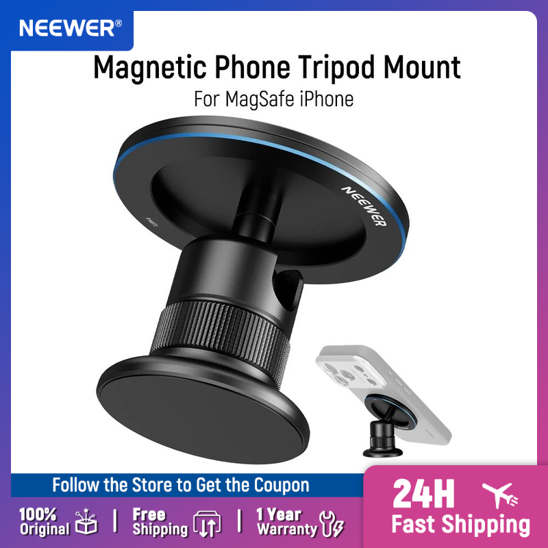 Fluid Head Tripod - NEEWER Magnetic Phone Tripod Mount 360°