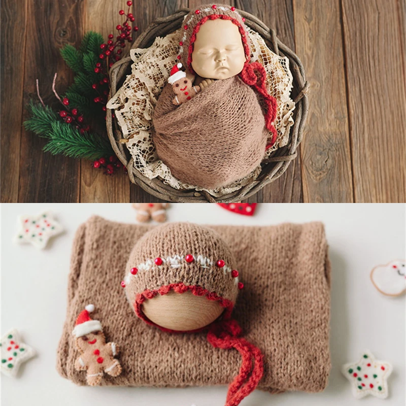 Photography Background - Newborn Photography Props Handmade Christmas Gingerbread