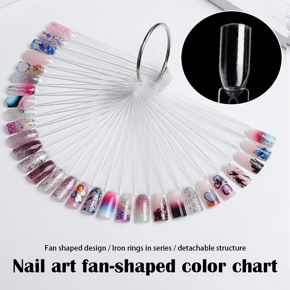 Color Checker Card - 50 Tips Clear Nail Swatches Color