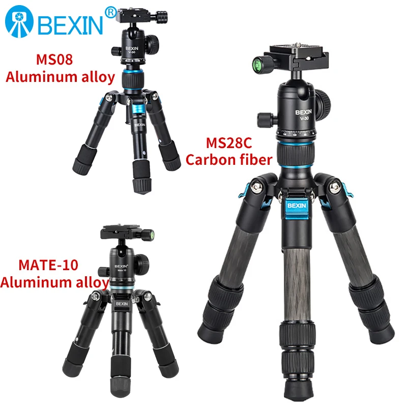 Fluid Head Tripod - Mini Carbon Fiber Tripod Compact Lightweight