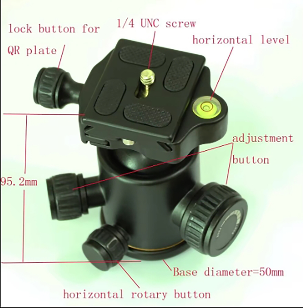 Fluid Head Tripod - Aluminium Duty Photography Camera Tripod Ball