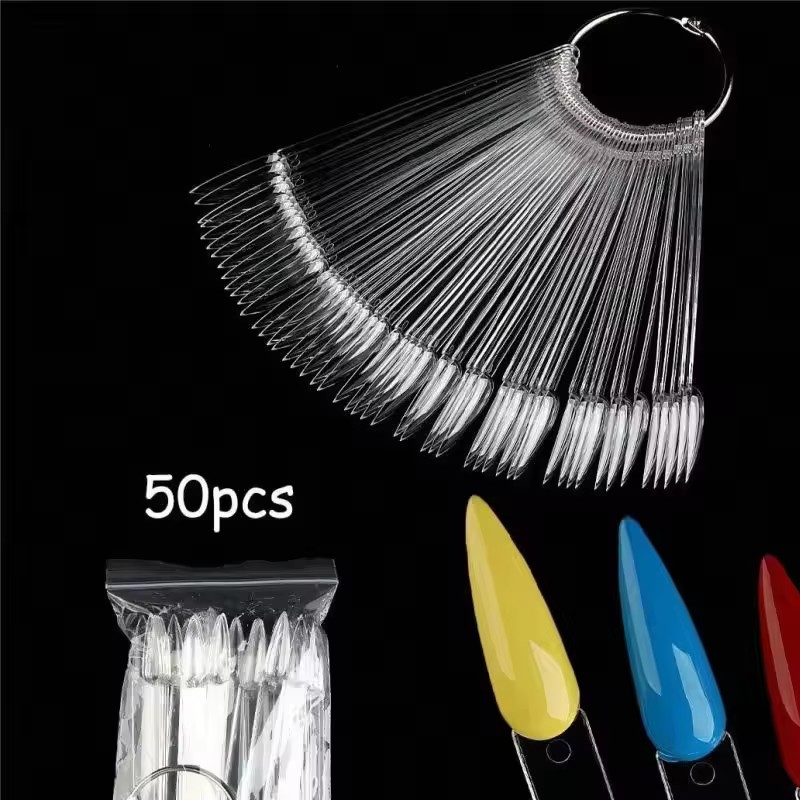 Color Checker Card - 50 Pieces of Fake Nail Tips
