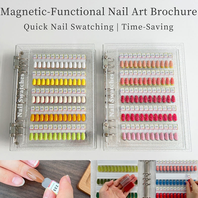 Color Checker Card - 120/180/240 Magnetic Tips Nail Art Swatch