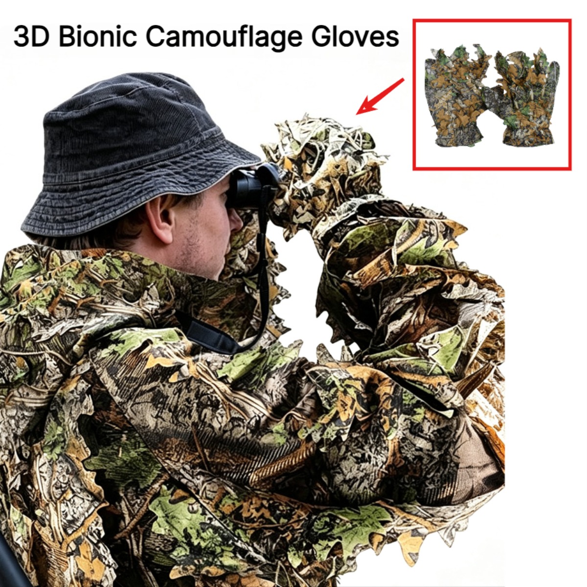 Photography Gear - 3D Camouflage Leaf Hunting Gloves Sneaky