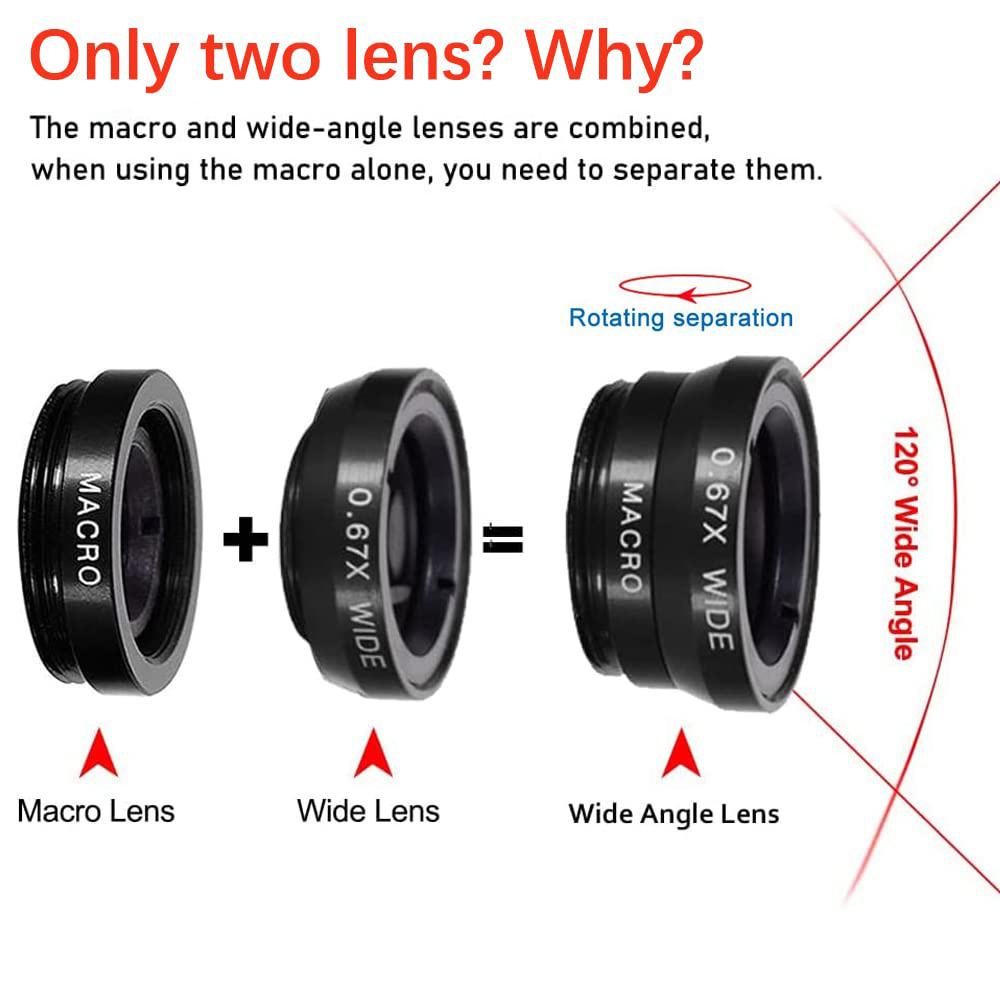 Universal 3 in 1 Fish Eye Lens - Photography Zooming recension och pris