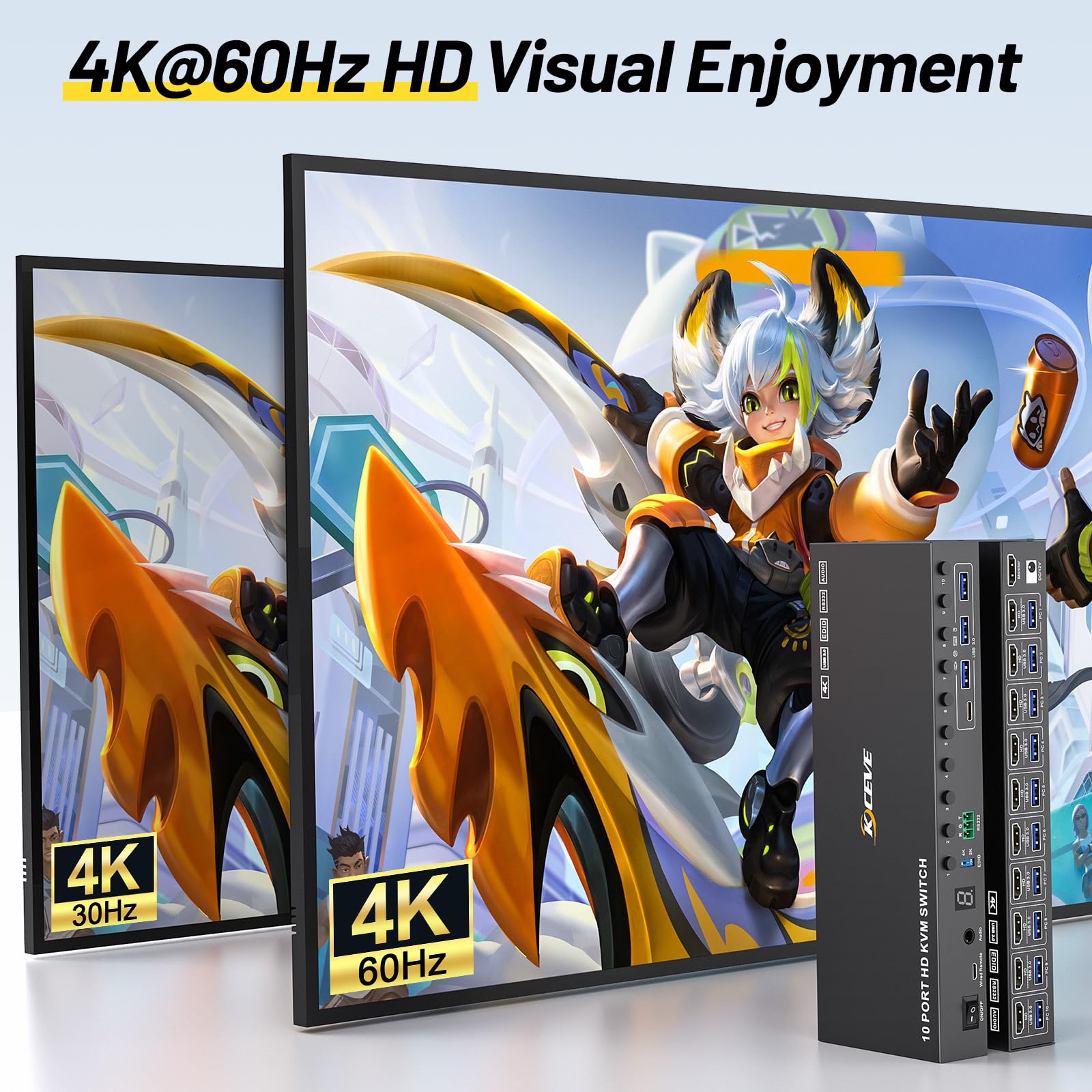 10 Port 8 Port KVM Switch HDMI - Photography Simulator recension och pris