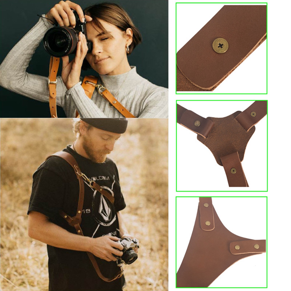 B02B-Camera Strap Leather Doub - Photography Gear recension och pris