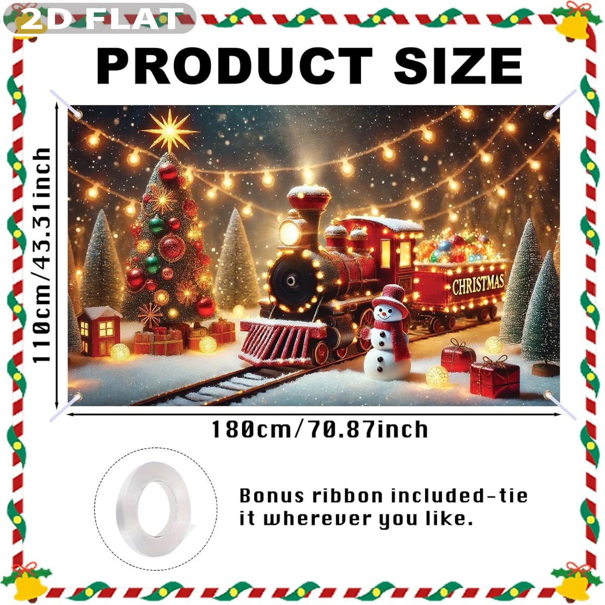1pc Christmas Tree & Gifts Lar - Photography Background recension och pris