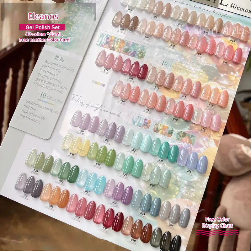 Eleanos 40 Colors 15ml Jelly G - Color Checker Card recension och pris