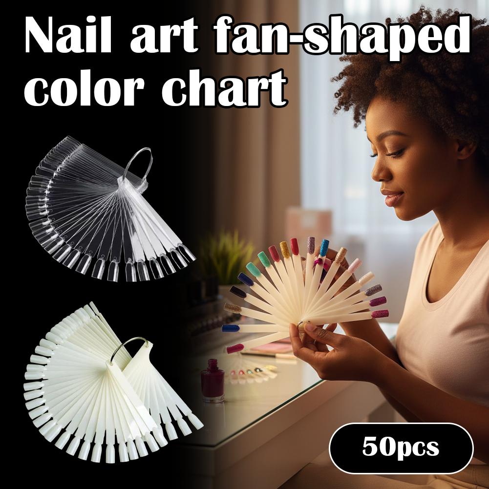 50 Tips Clear Nail Swatches Co - Color Checker Card recension och pris