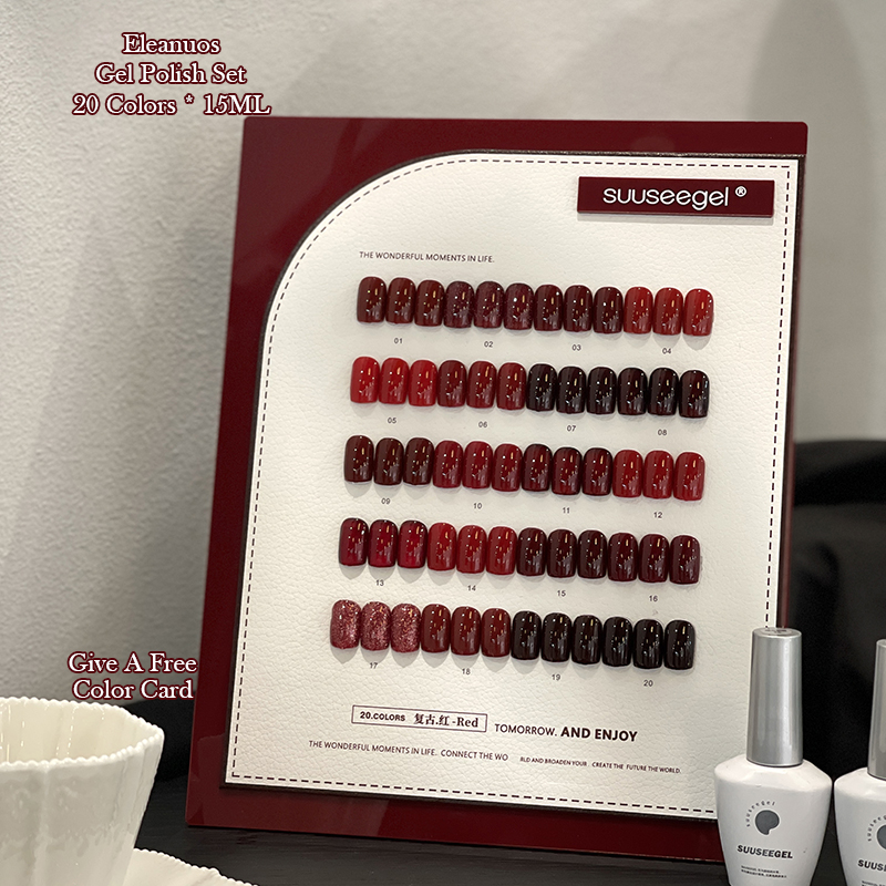 Eleanuo Autumn Red Series Gel  - Color Checker Card recension och pris