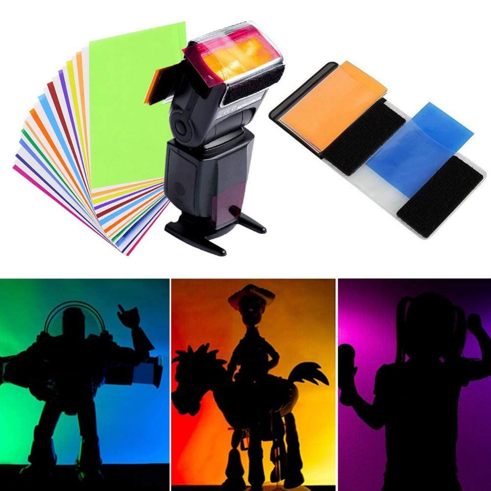 12 Colors Camera Flash Gels Li - Photography Darkroom recension och pris