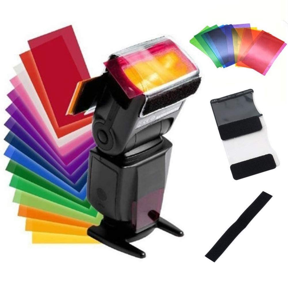 12 Colors Camera Flash Gels Li - Photography Darkroom recension och pris
