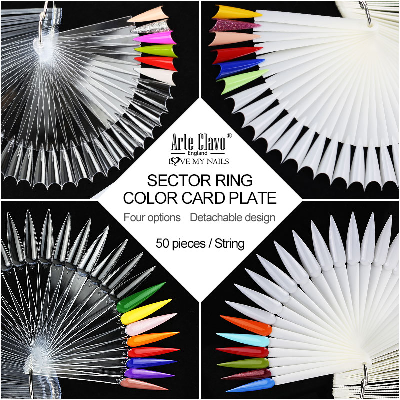 50Pcs False Nail Display Stick - Color Checker Card recension och pris