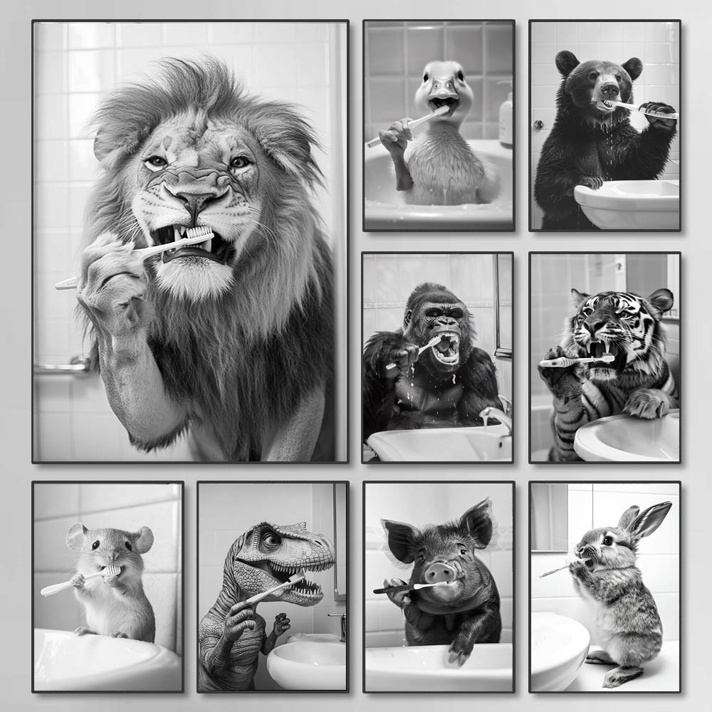 Black White Funny Bathroom Bru - Photography Types recension och pris