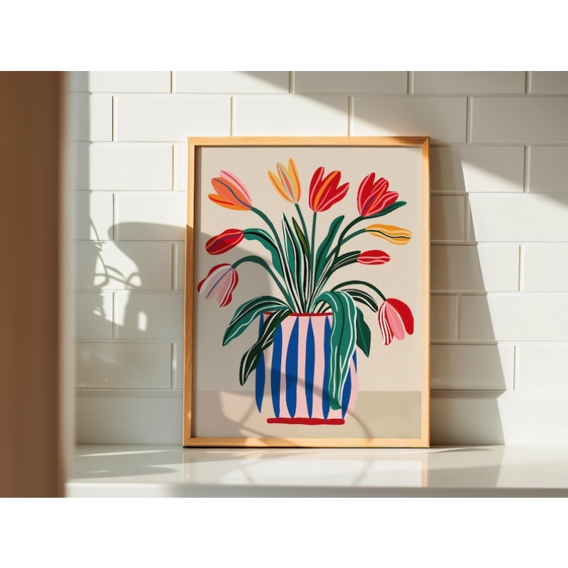 2pcs Tulip Flowers Canvas Wall - Photography Types recension och pris