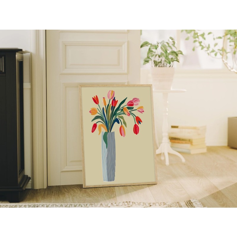 2pcs Tulip Flowers Canvas Wall - Photography Types recension och pris