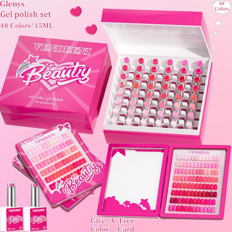 Glenys 48 pieces * 15ml nail p - Color Checker Card recension och pris