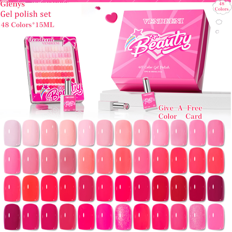 Glenys 48 pieces * 15ml nail p - Color Checker Card recension och pris