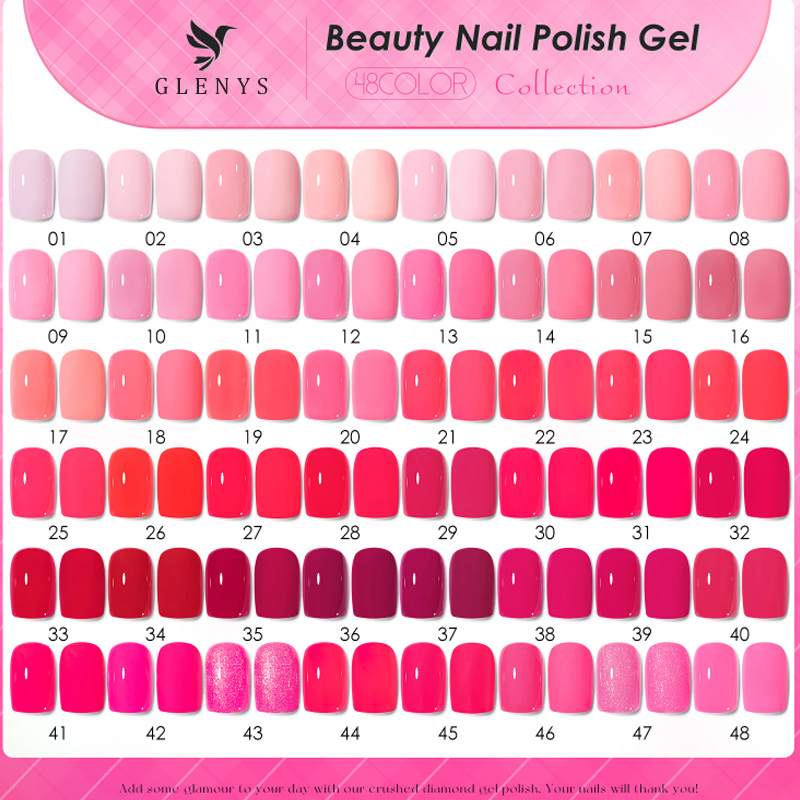 Glenys 48 pieces * 15ml nail p - Color Checker Card recension och pris
