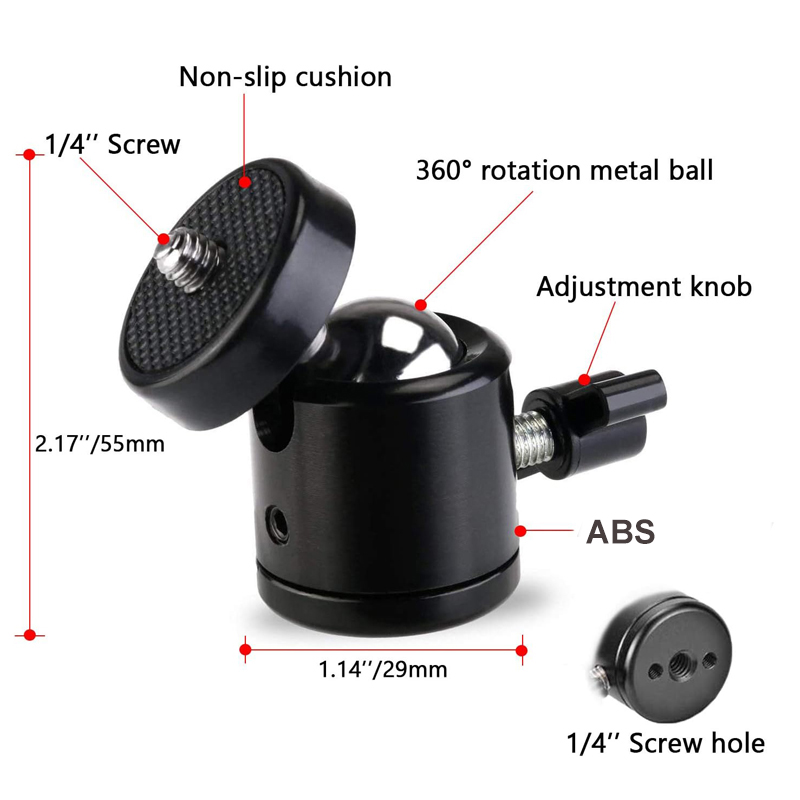 Ball Head Adapter Mount Base 1 - Fluid Head Tripod recension och pris