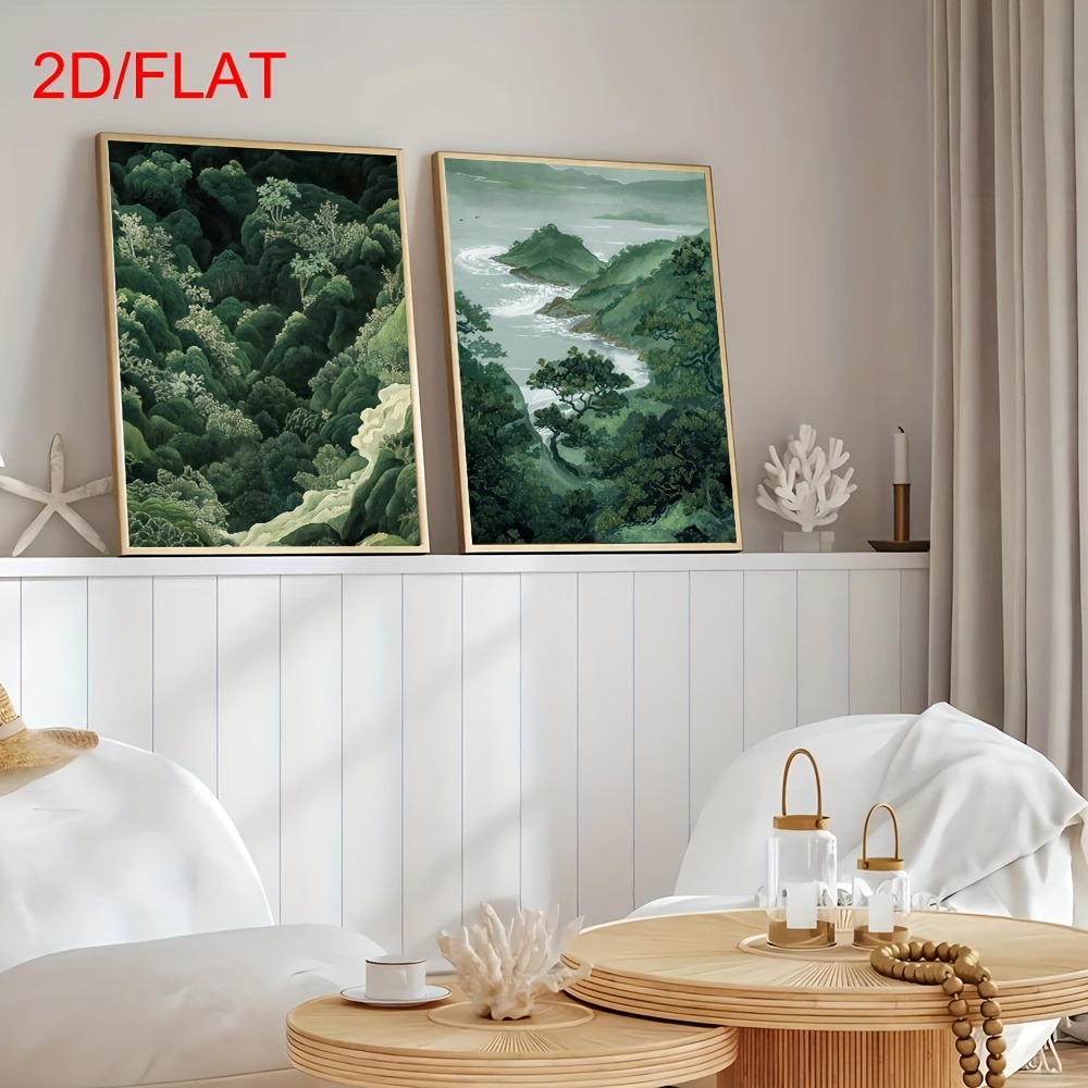2pcs Modern Green Forest Mount - Photography Types recension och pris