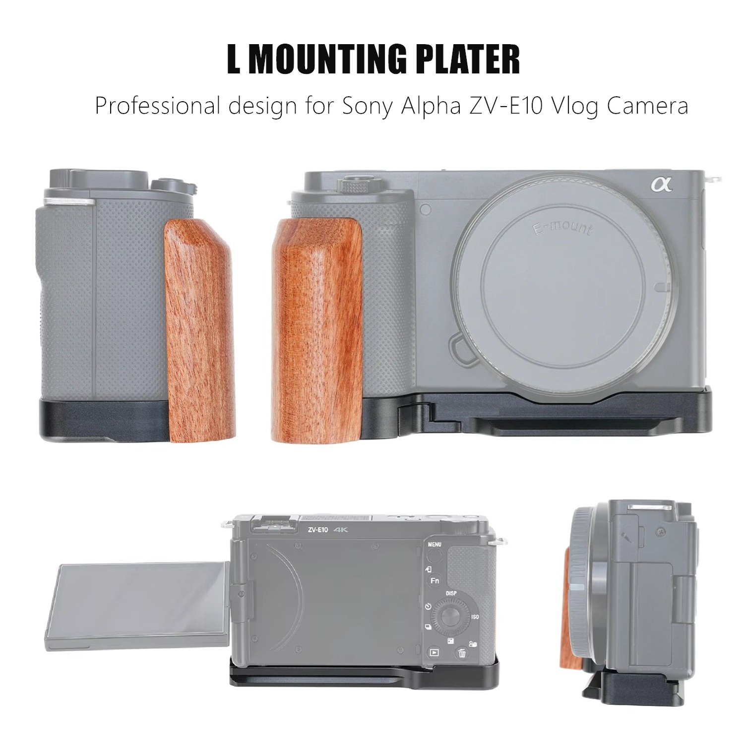 Compatible with Sony Alpha ZVE - Camera Cage Baseplate recension och pris